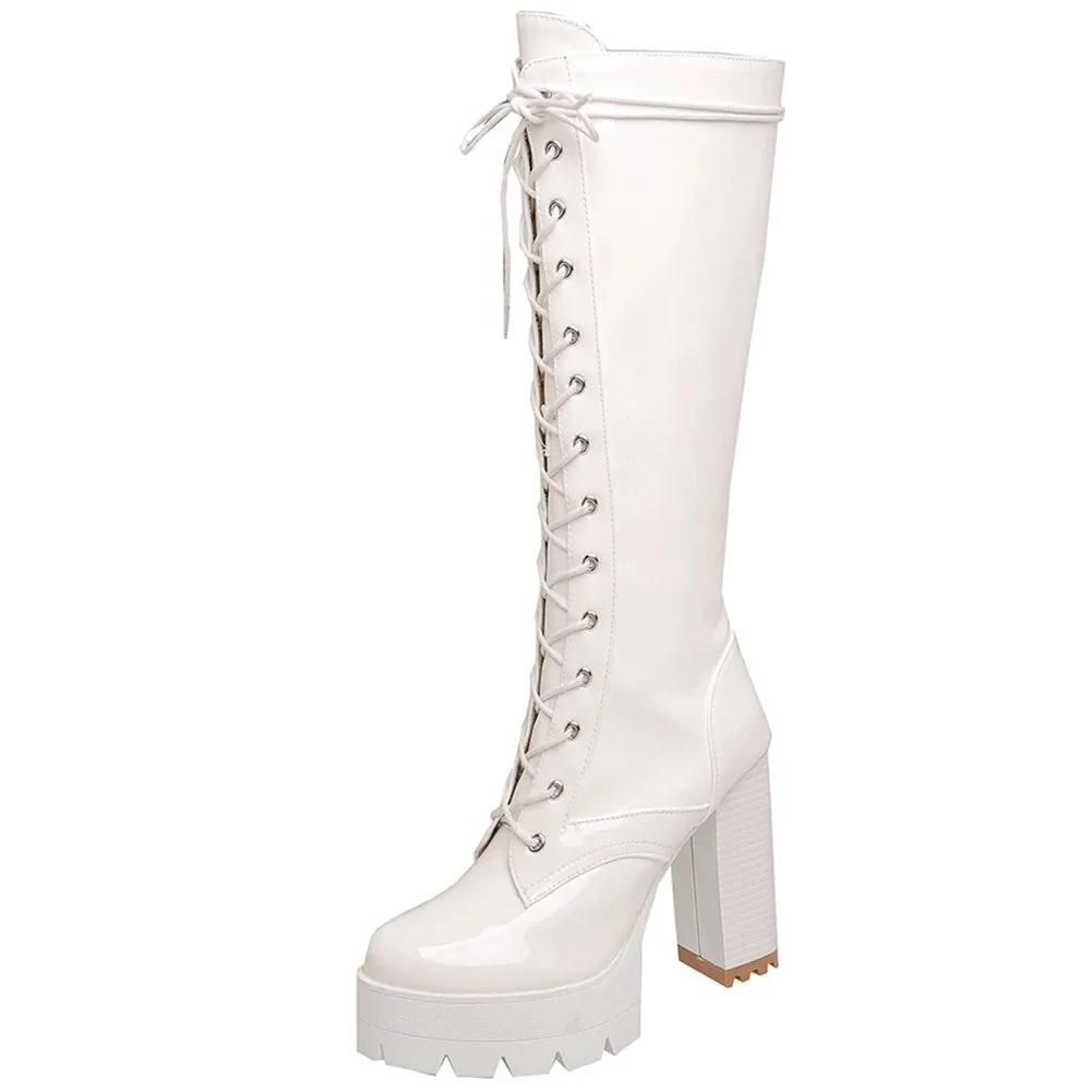 Funki Buys | Boots | Women's High Luxury Gothic Platform Boots