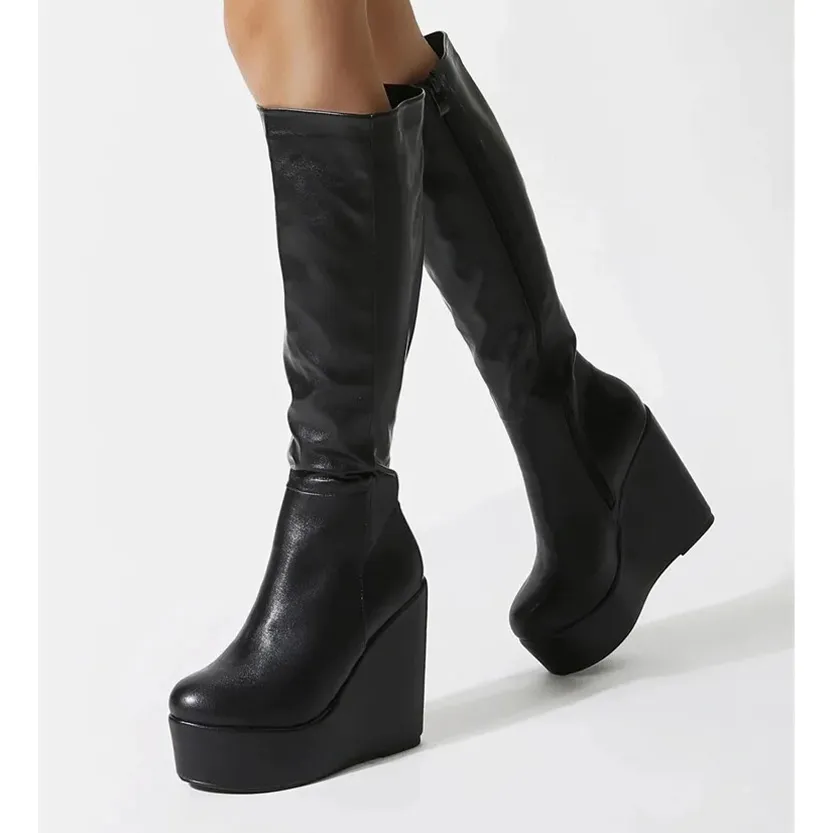 Funki Buys | Boots | Women's High Luxury Gothic Platform Boots