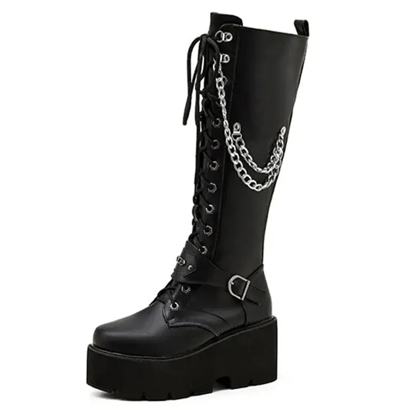 Funki Buys | Boots | Women's High Luxury Gothic Platform Boots