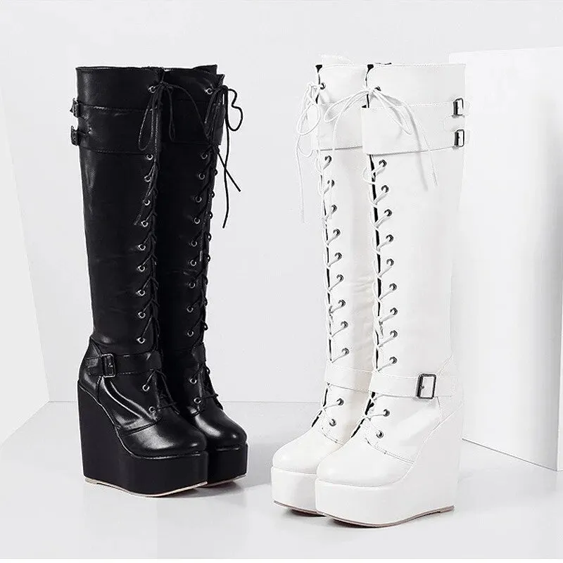 Funki Buys | Boots | Women's High Luxury Gothic Platform Boots