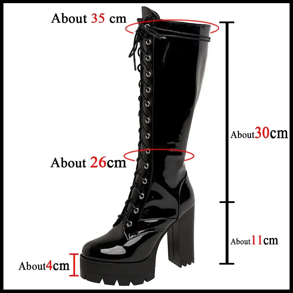 Funki Buys | Boots | Women's High Luxury Gothic Platform Boots