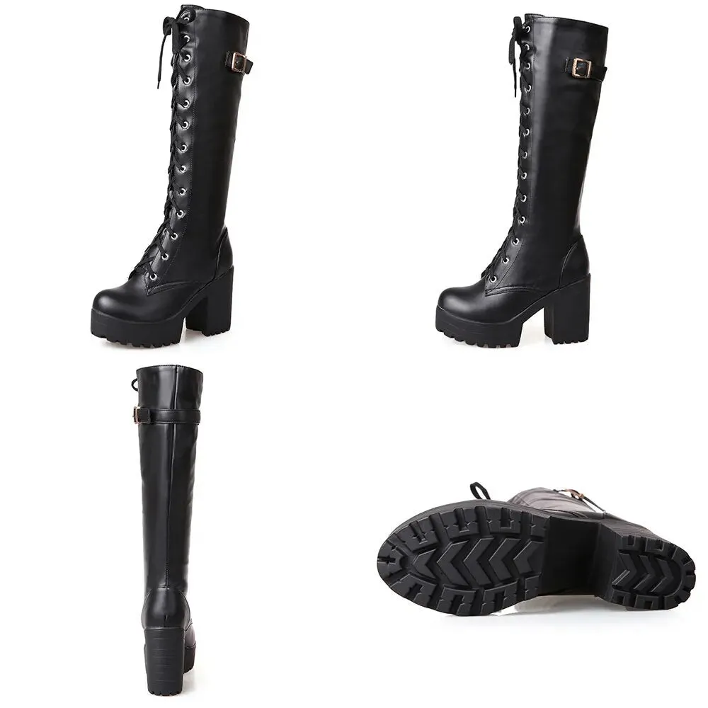 Funki Buys | Boots | Women's High Luxury Gothic Platform Boots