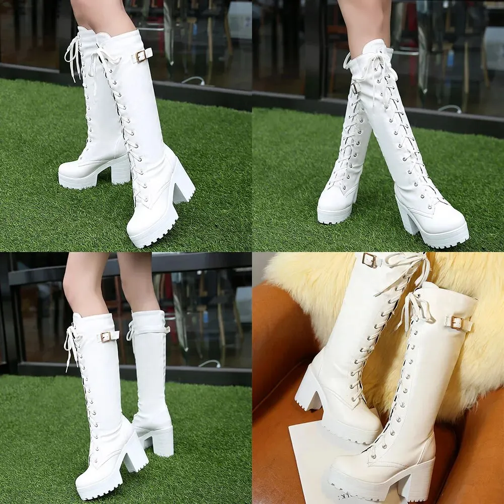 Funki Buys | Boots | Women's High Luxury Gothic Platform Boots