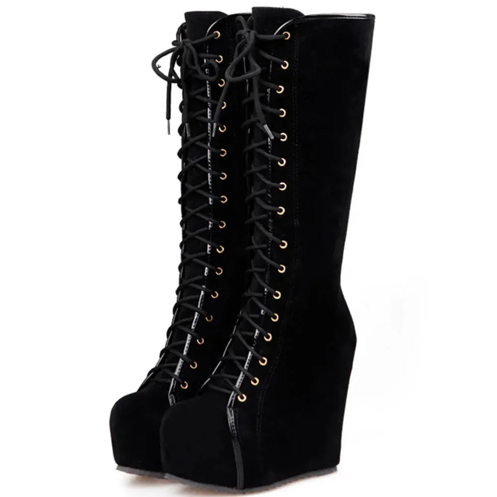 Funki Buys | Boots | Women's High Luxury Gothic Platform Boots