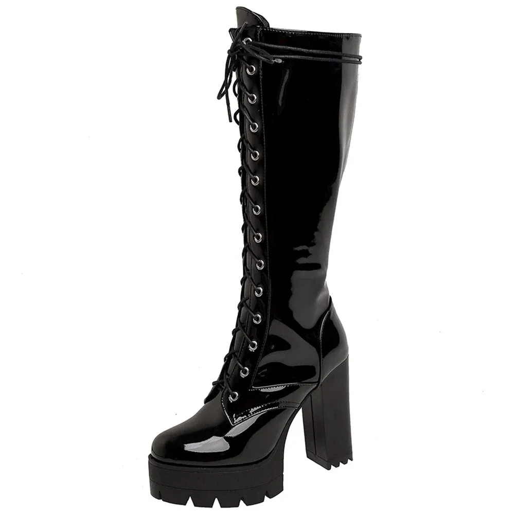 Funki Buys | Boots | Women's High Luxury Gothic Platform Boots