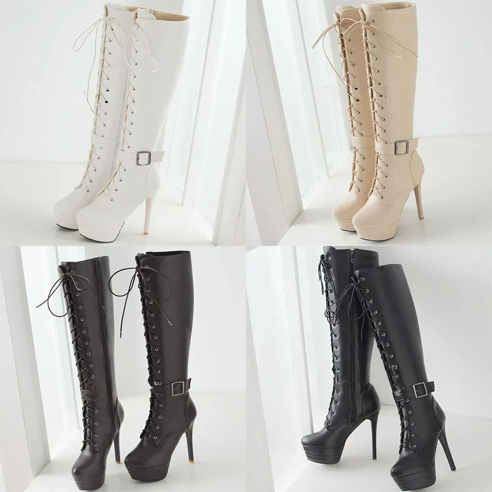 Funki Buys | Boots | Women's High Luxury Gothic Platform Boots