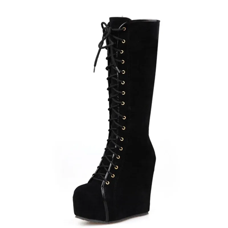 Funki Buys | Boots | Women's High Luxury Gothic Platform Boots