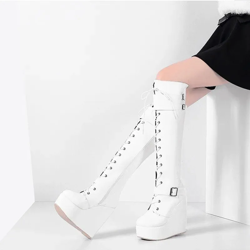 Funki Buys | Boots | Women's High Luxury Gothic Platform Boots