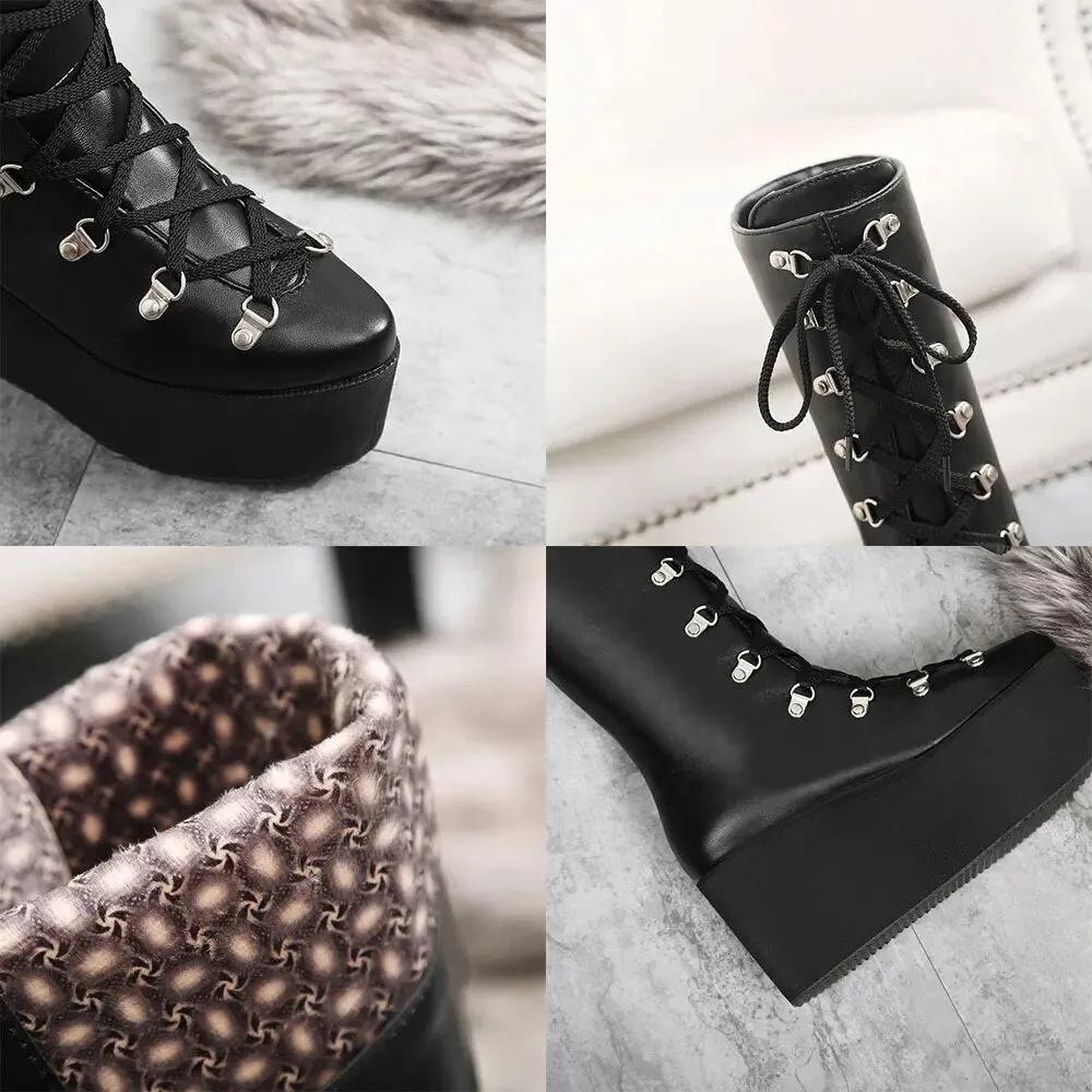 Funki Buys | Boots | Women's High Luxury Gothic Platform Boots