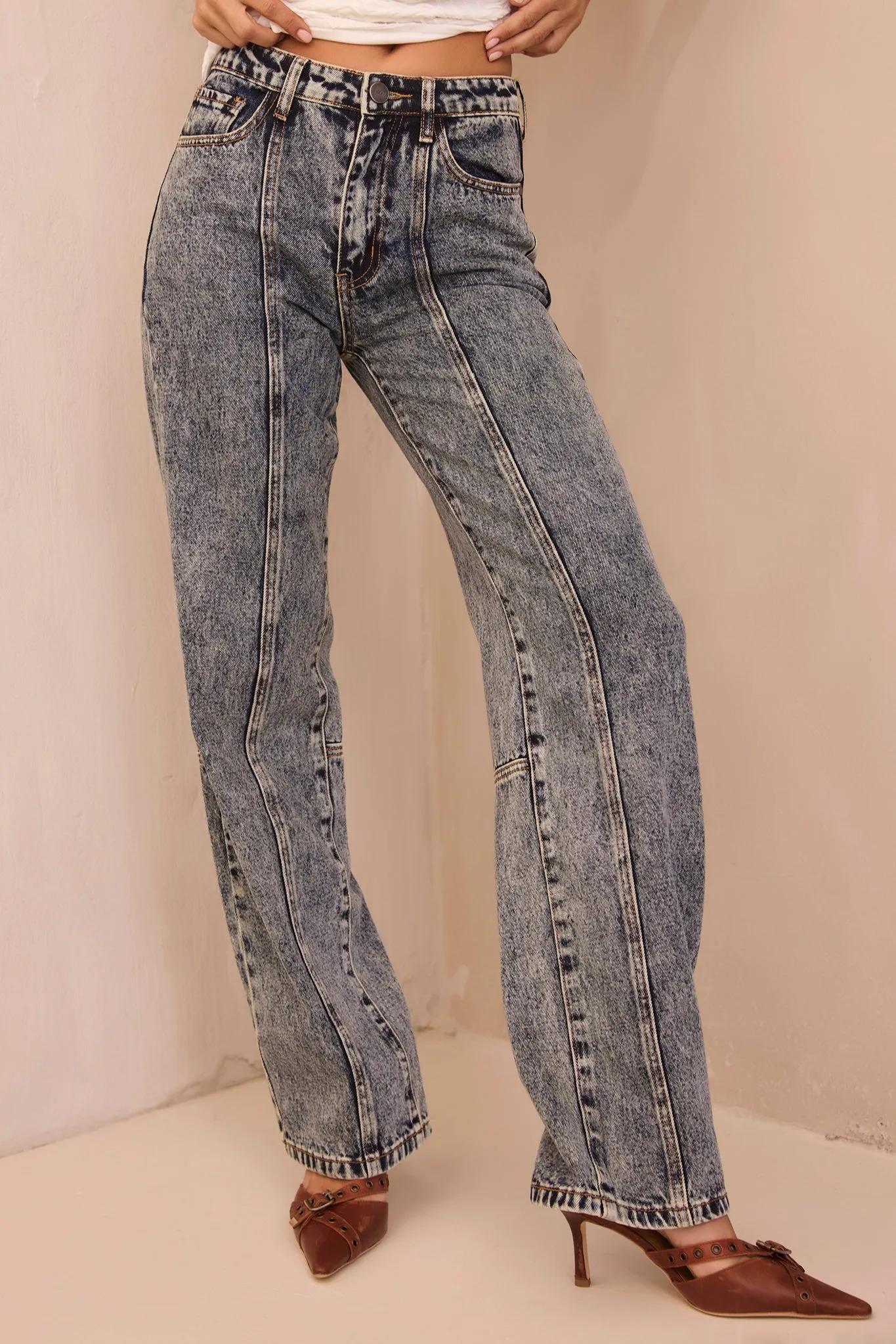 Get Your Flirt On Jeans - Washed Blue