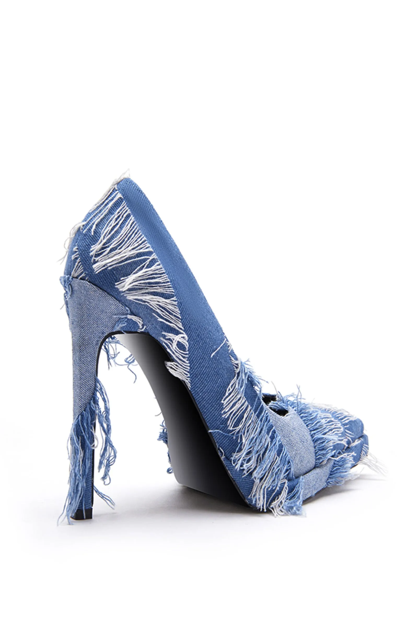 GIADA-DENIM PLATFORM STILETTO PUMP