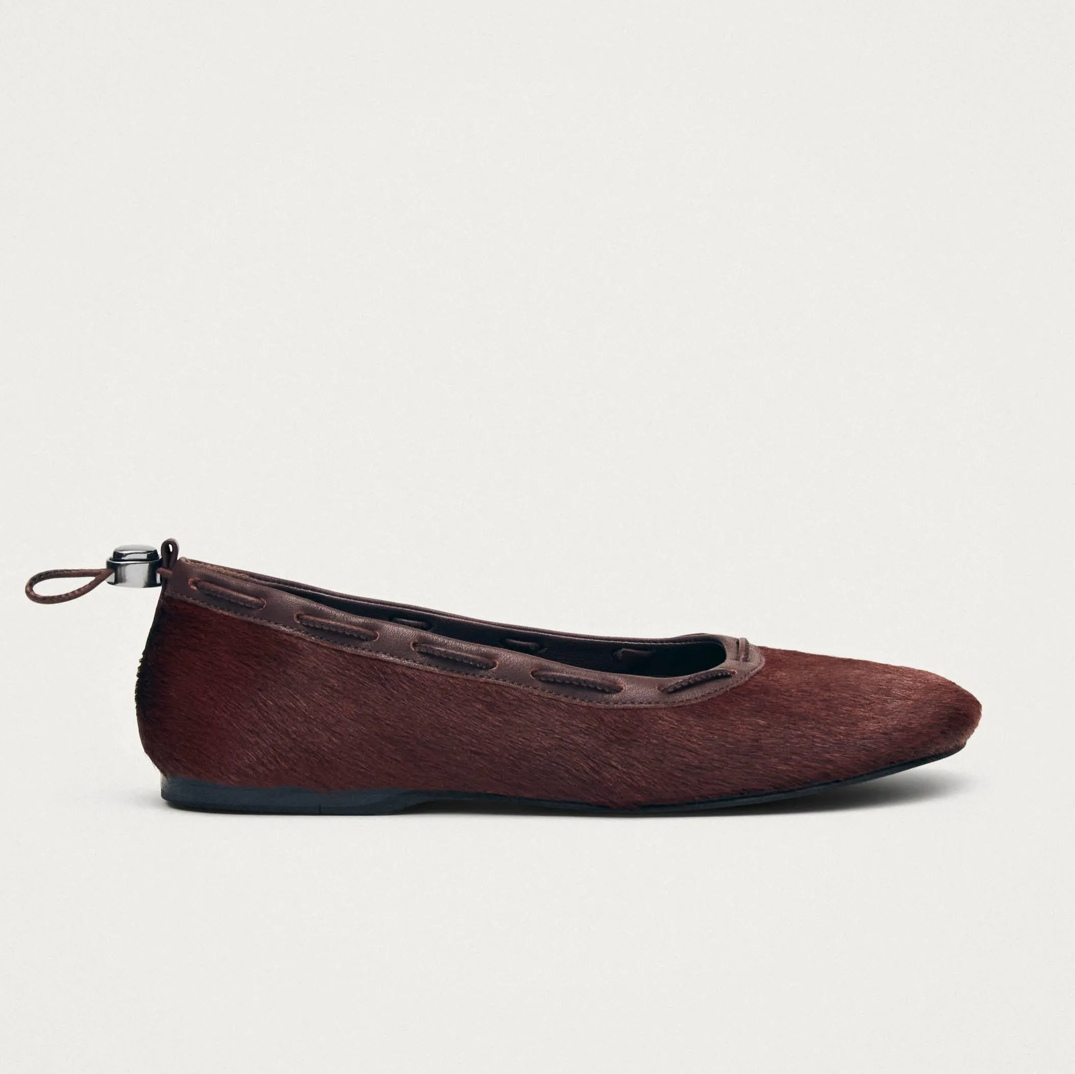 Gill Soft Burgundy Leather Ballet Flats