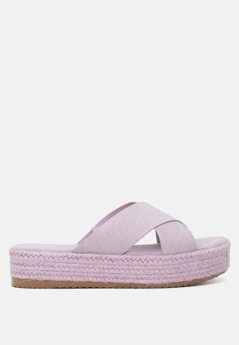 Grace Cross Strap Espadrille Platform