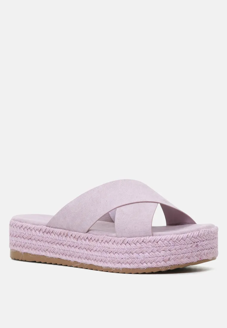 Grace Cross Strap Espadrille Platform