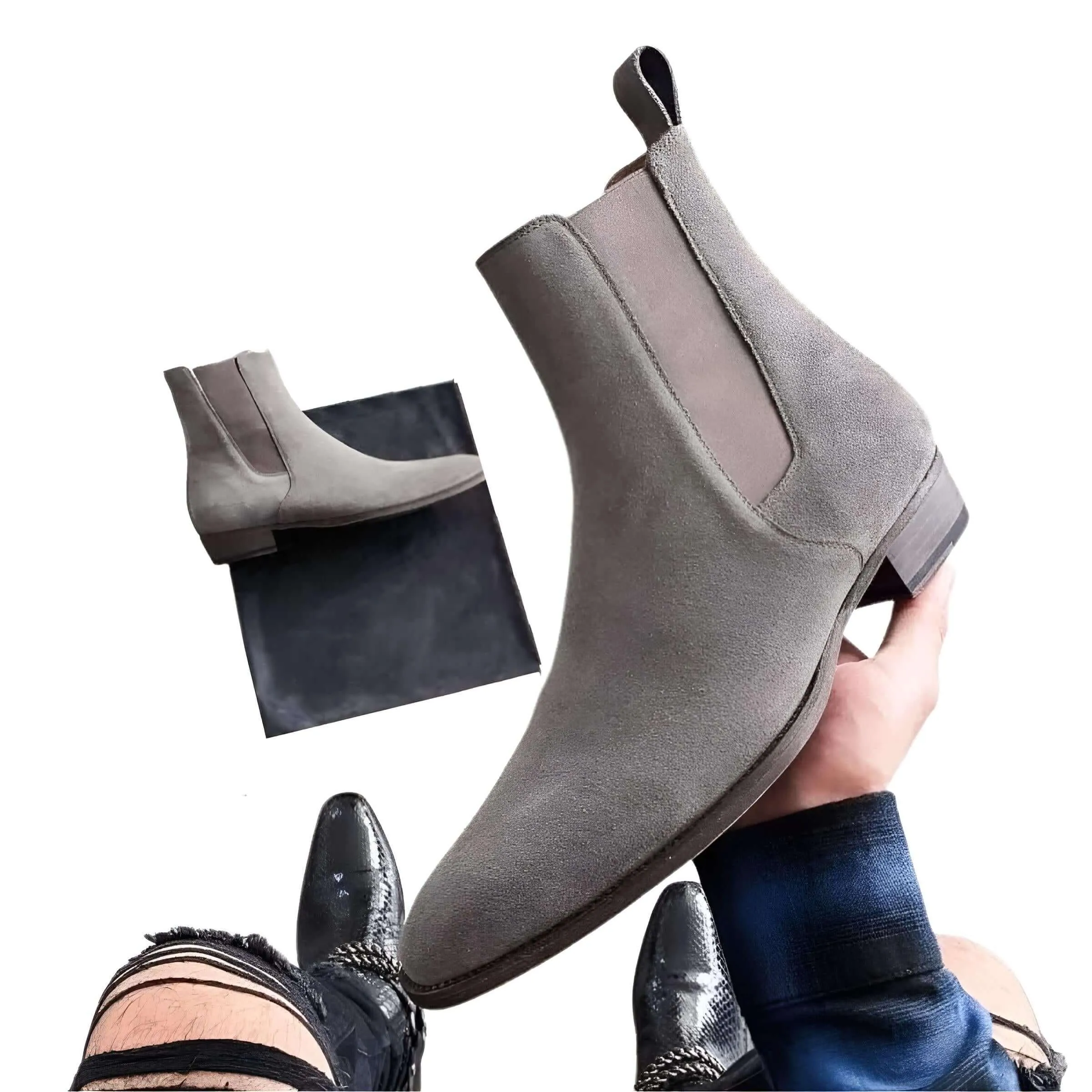 Grey Chelsea Boots for Men