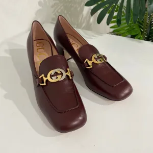 Gucci Unworn Burgundy Zumi Loafer