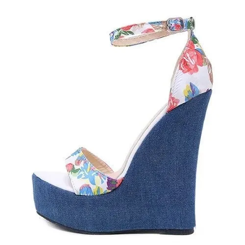 High Heel Wedge Sandals