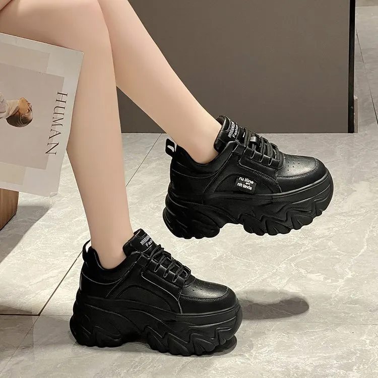 High Platform Laceup Style Sneakers