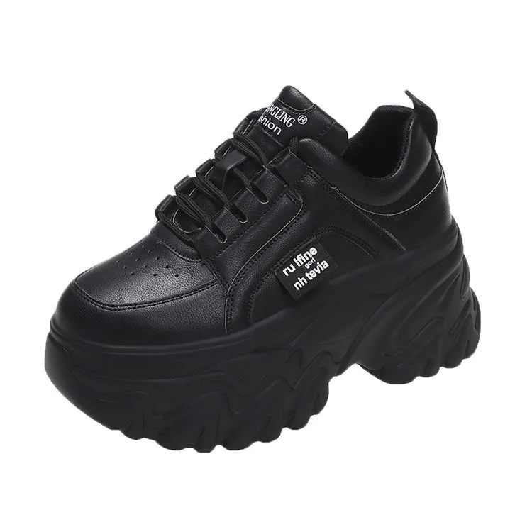 High Platform Laceup Style Sneakers