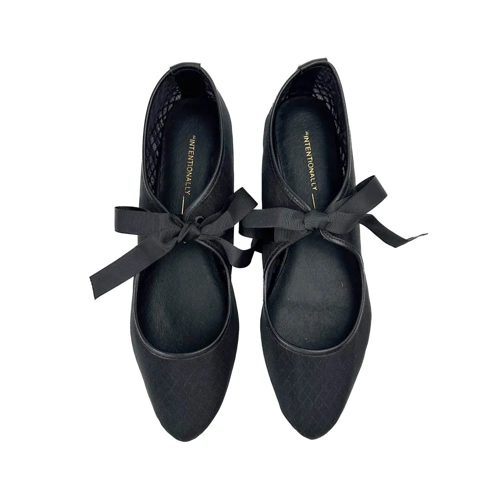 Intentionally Blank - Valley Flats (Black Leather Mesh)