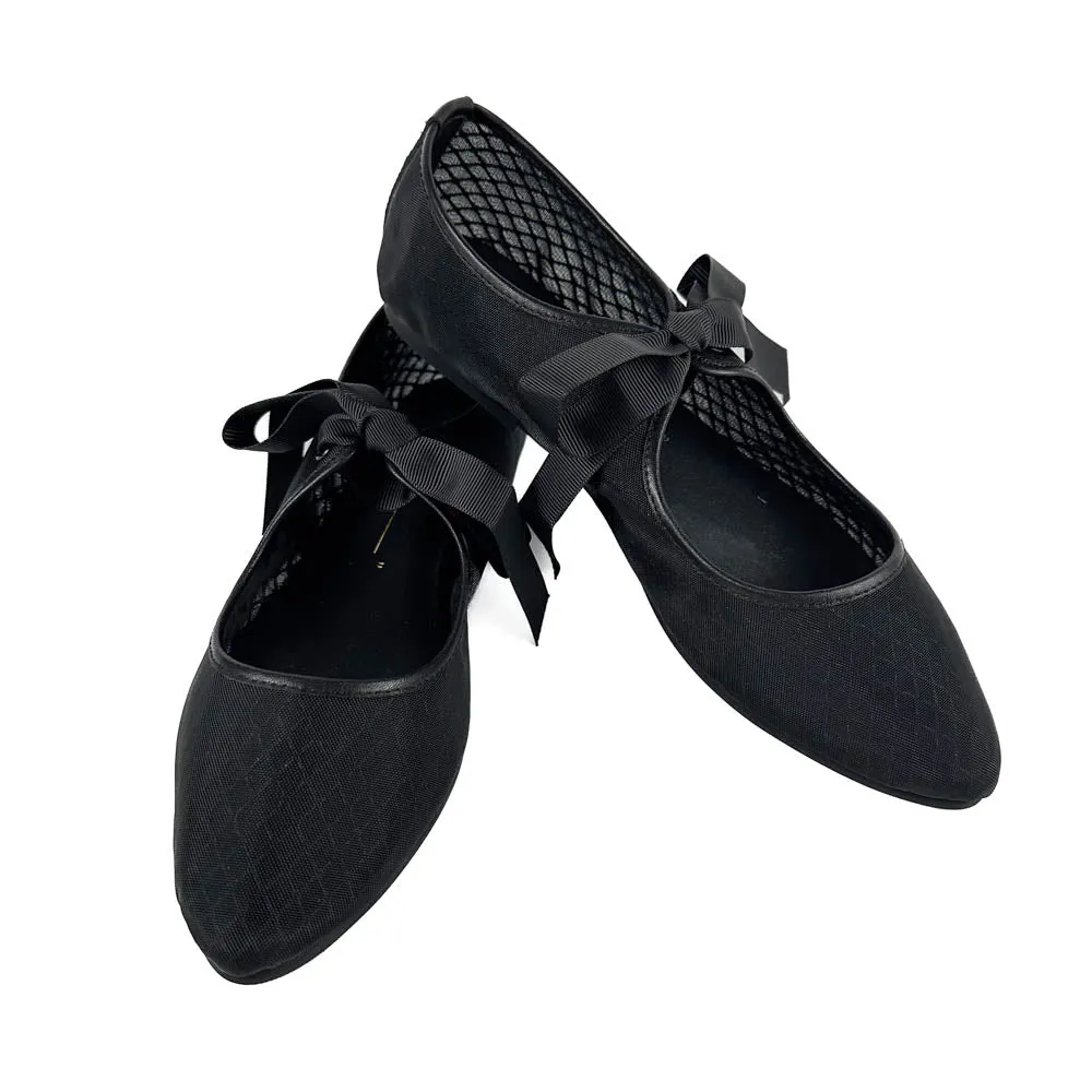 Intentionally Blank - Valley Flats (Black Leather Mesh)