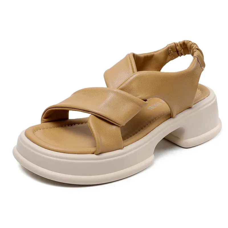 Joskaa 2024 New Women Platform Chunky Sandals