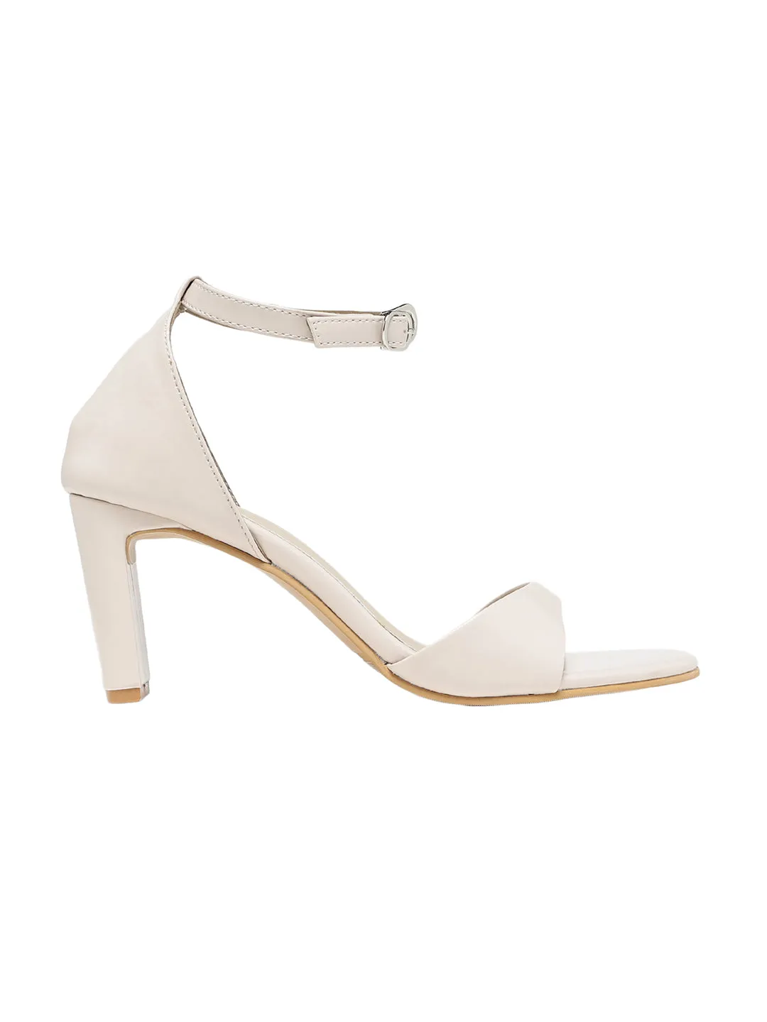 Karima Cream Block Heels