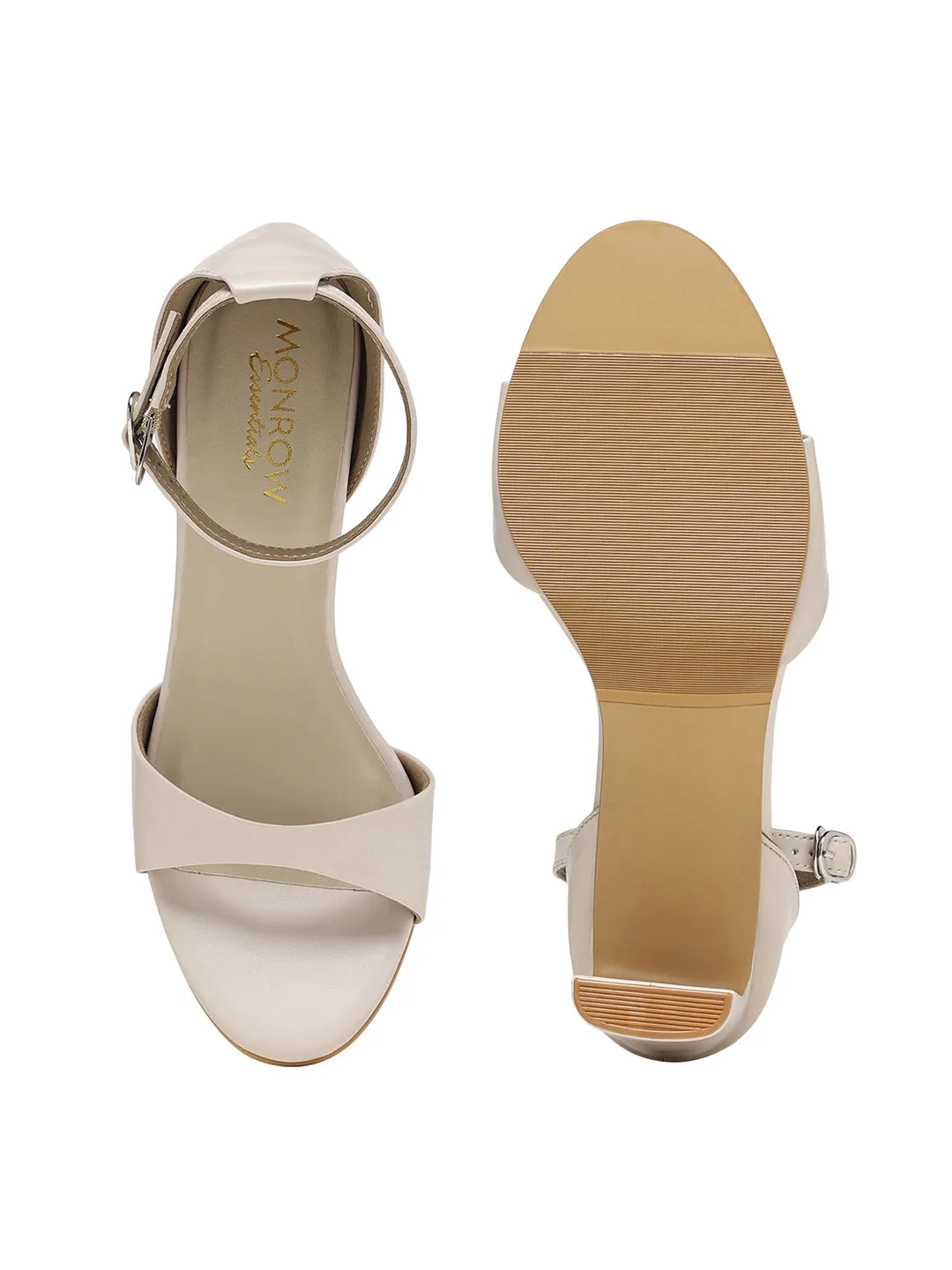 Karima Cream Block Heels