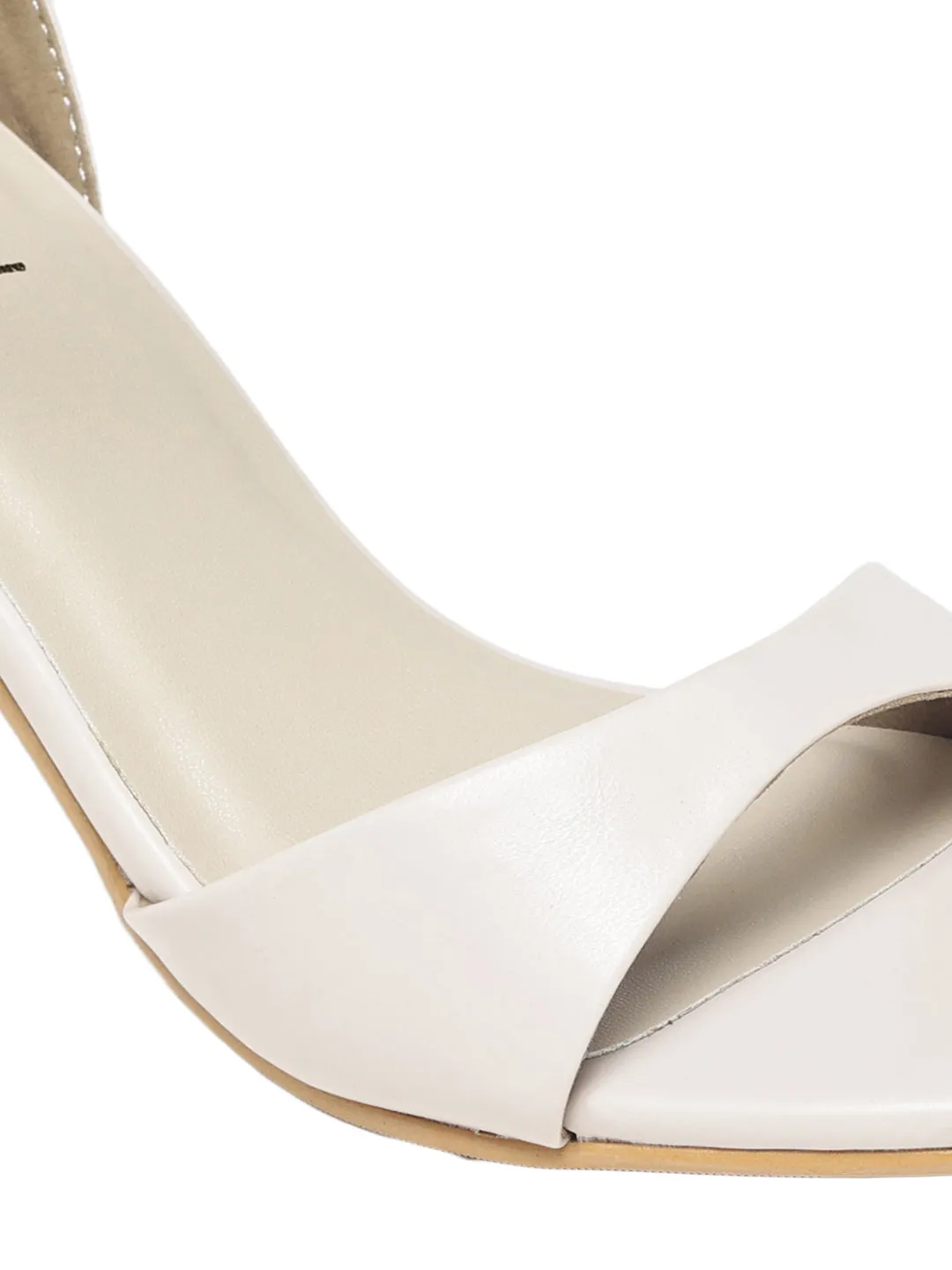 Karima Cream Block Heels