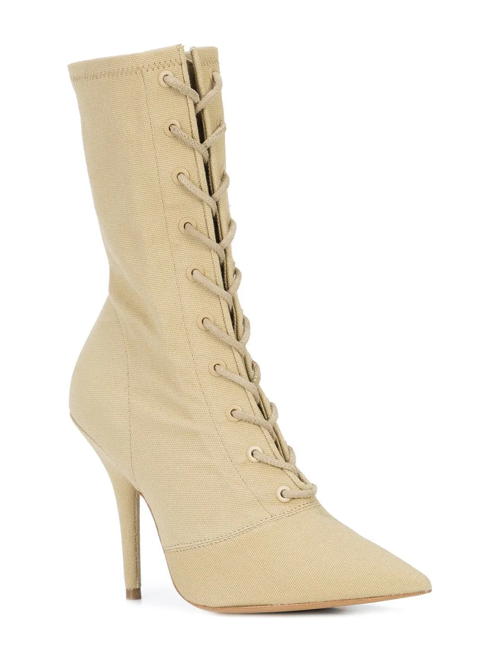 Lace Up Ankle Boot Military Light