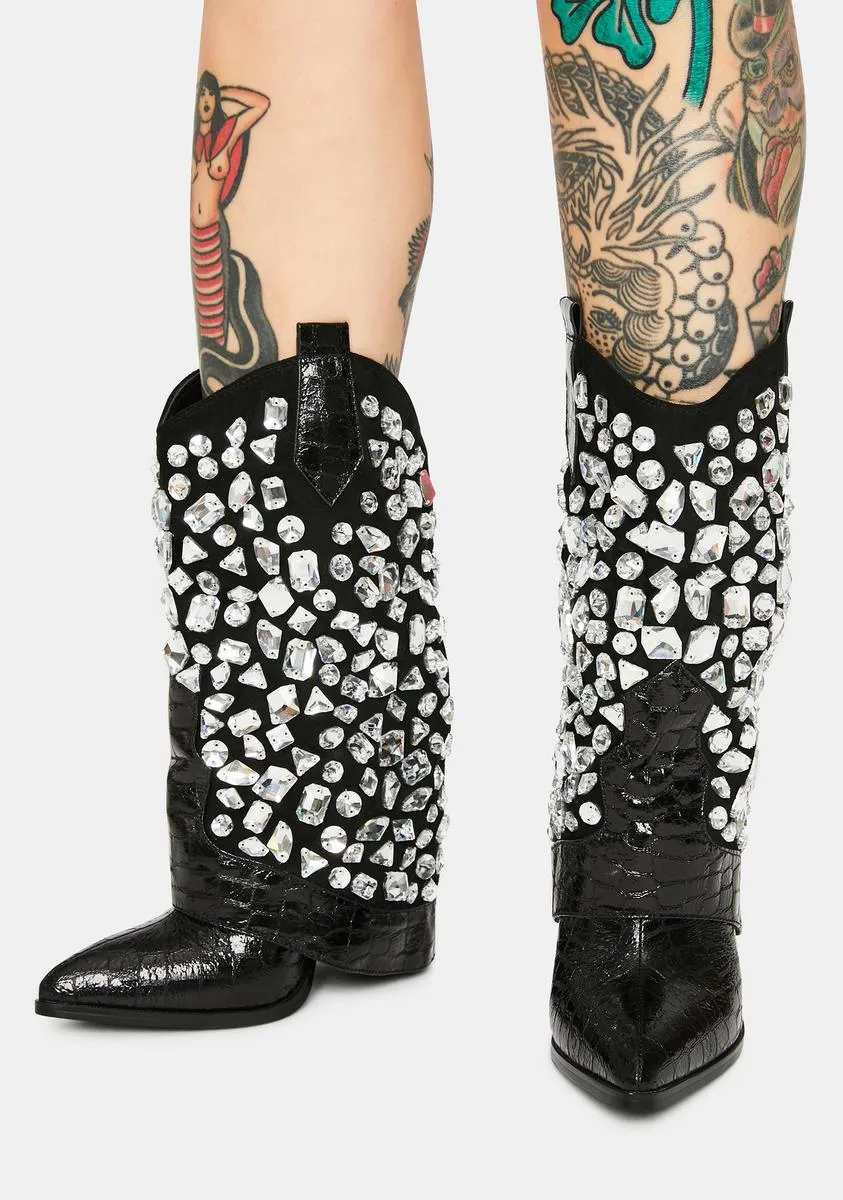 Leblanc Jeweled Cowboy Boots