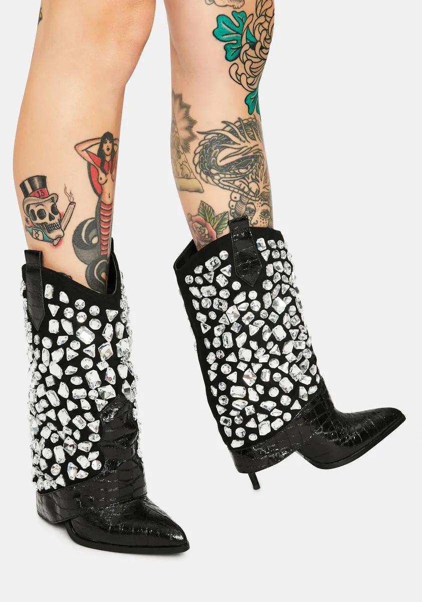 Leblanc Jeweled Cowboy Boots