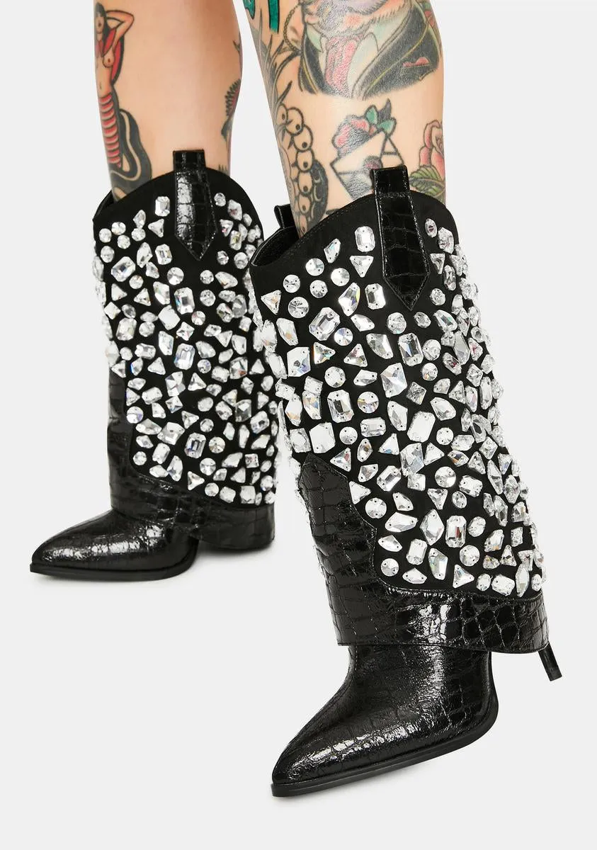 Leblanc Jeweled Cowboy Boots