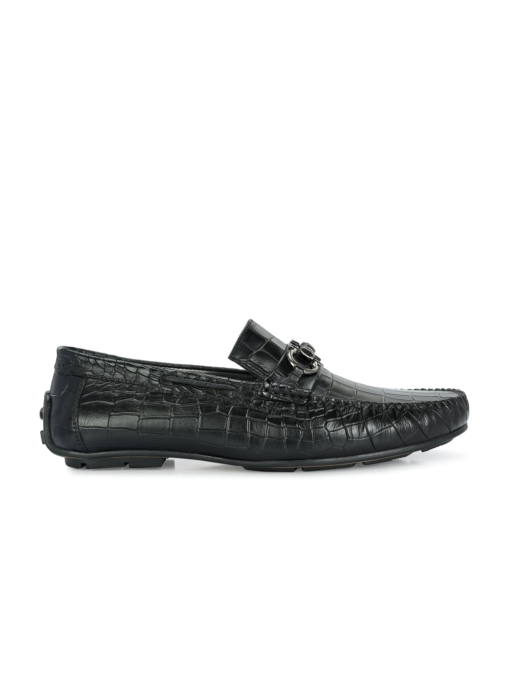 Libson Black Driving Loafers