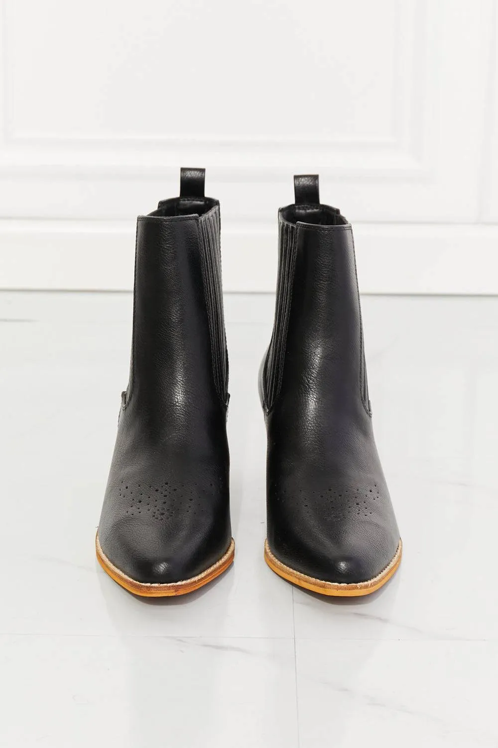 Love the Journey -  Stacked Heel Chelsea Boot in Black