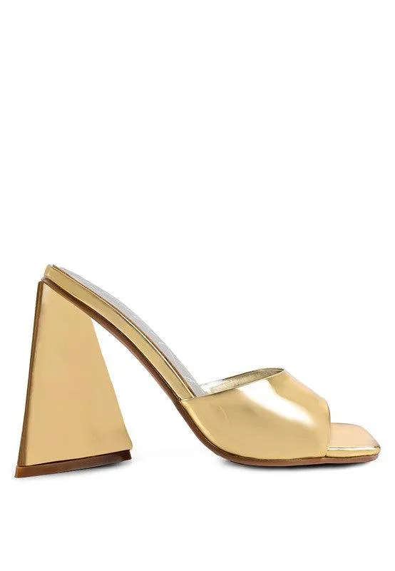 Lovebug Triangular Block Heel Sandals