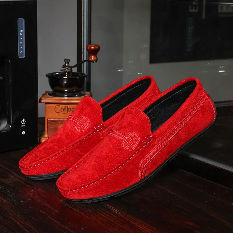 Male Genuine Leather Casual Shoes Mens Loafers 2022 Slip-On Moccasin Driving Shoes