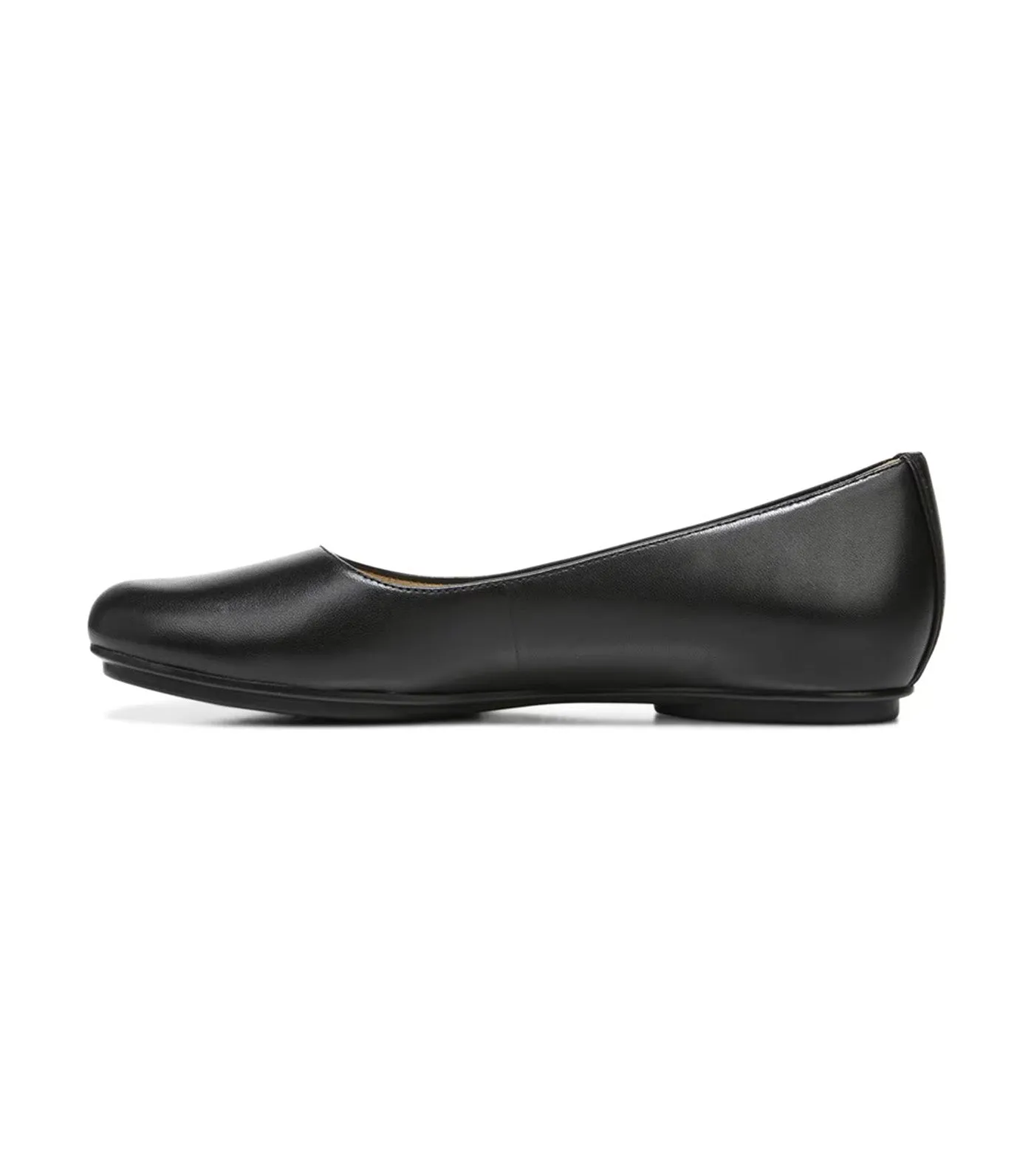 Maxwell Ballet Flat Black Leather