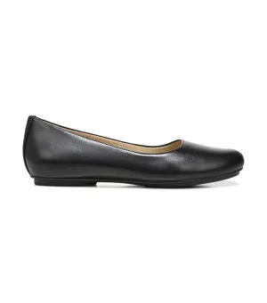 Maxwell Ballet Flat Black Leather