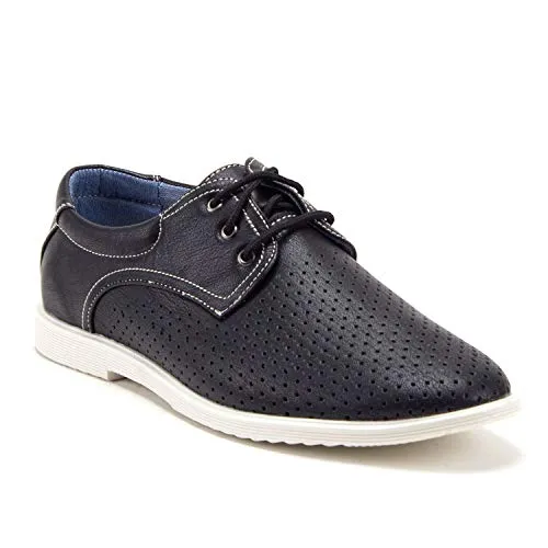 Men's Luke-01 Casual Round Toe Perforated Driving Sneakers Shoes