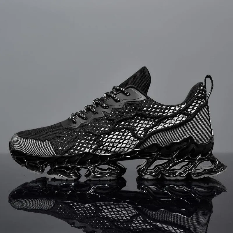 Men's Summer New Breathable Running Shoes Trendy Fashion Platform Fly Woven Mesh Casual