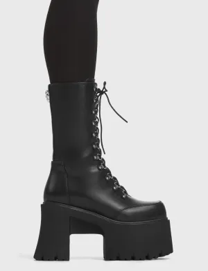 Need You Chunky Platform Calf Boots