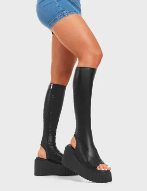 No Hard Feelings Chunky Platform Creeper Knee High Boots