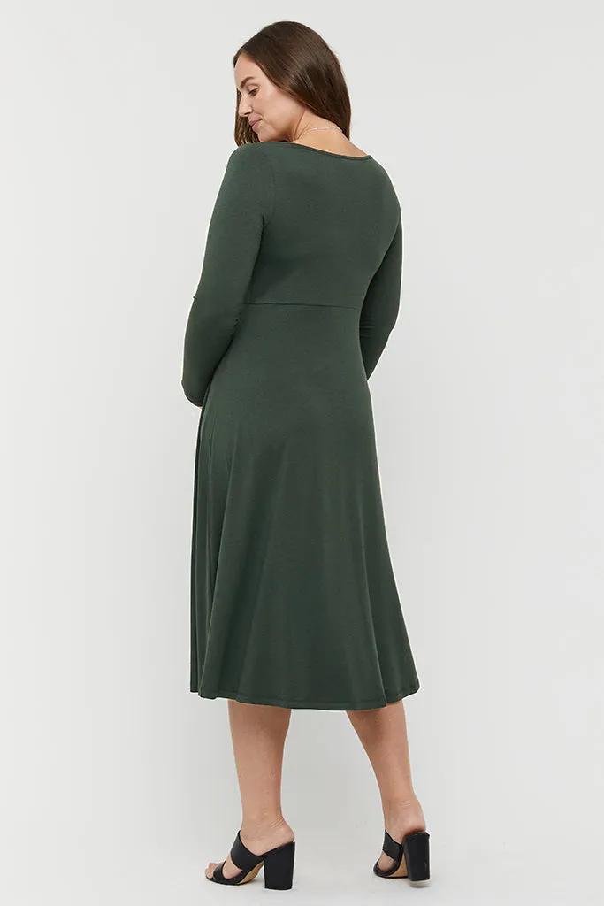 Olivia Maternity Dress - Forest