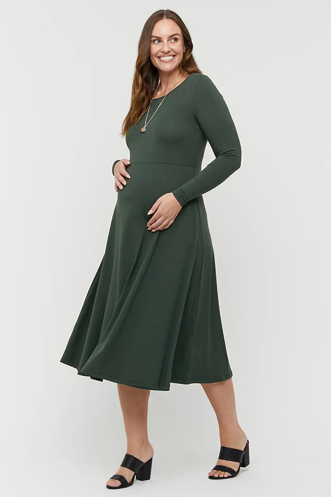 Olivia Maternity Dress - Forest