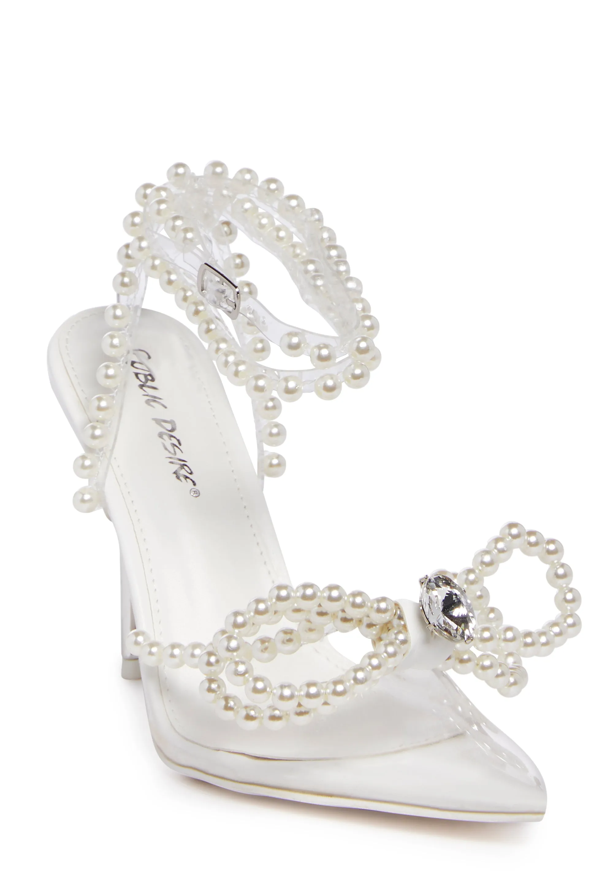 Pearl Bow Stiletto Heels