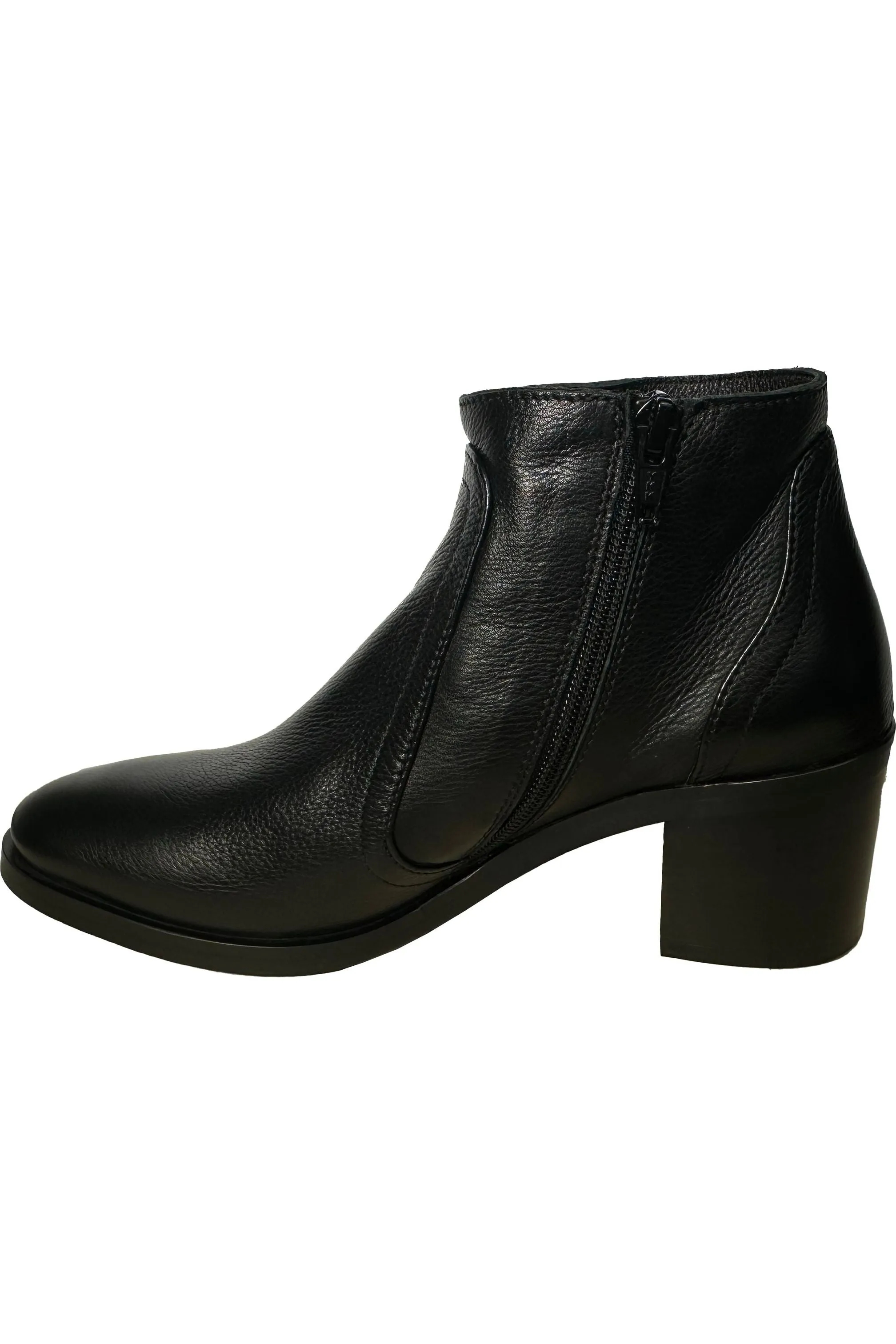 Robertson Madison Angela Dressy Leather Ankle Boot RM-52.005.131 | Nero