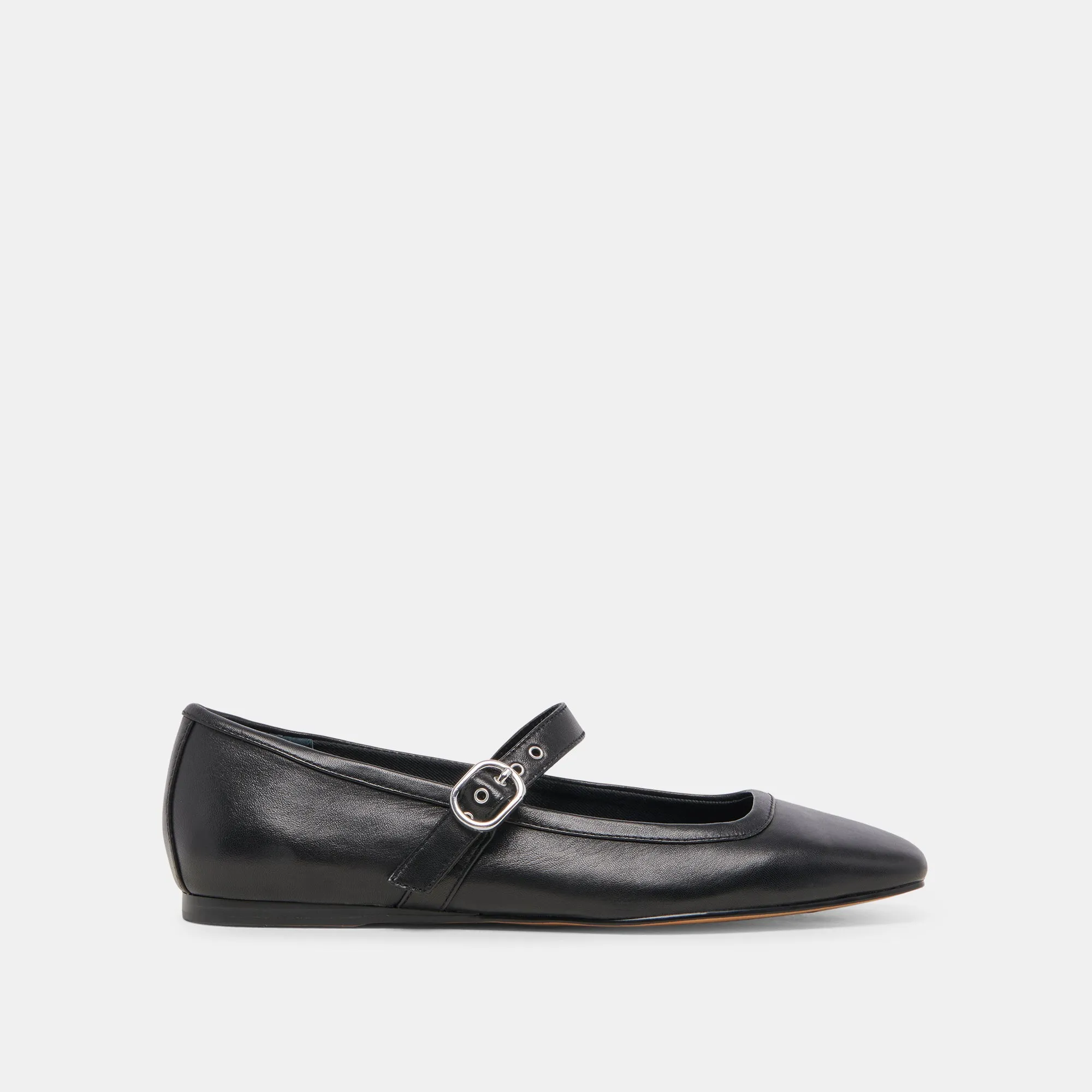 RODNI BALLET FLATS BLACK LEATHER