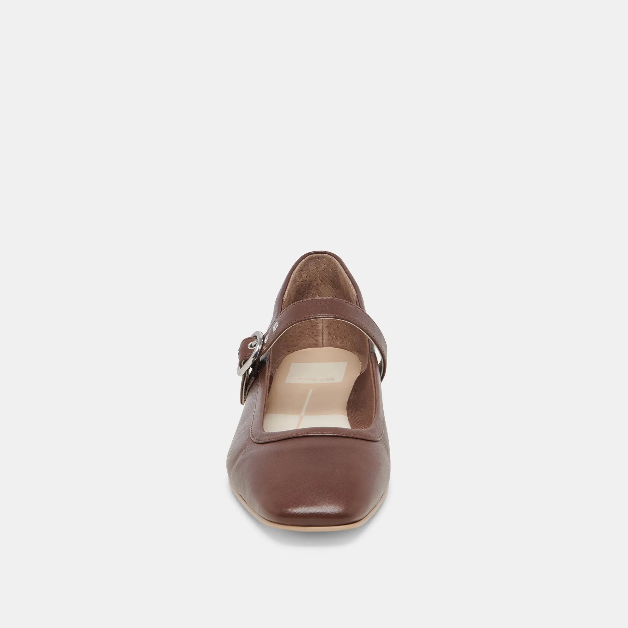 RODNI BALLET FLATS DK BROWN LEATHER