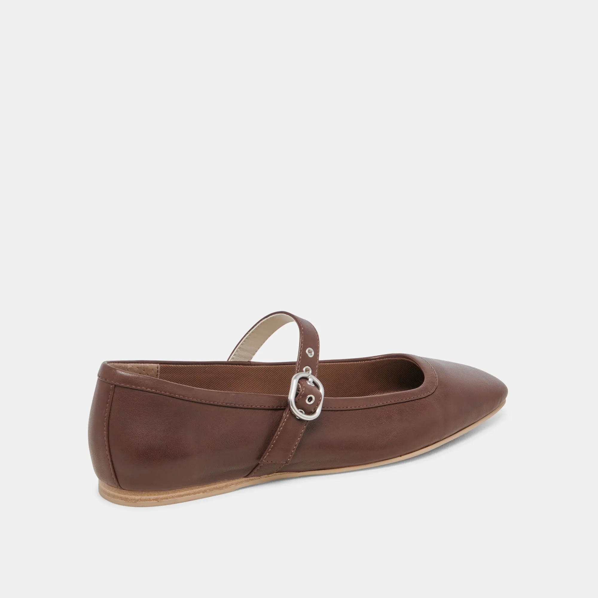 RODNI BALLET FLATS DK BROWN LEATHER